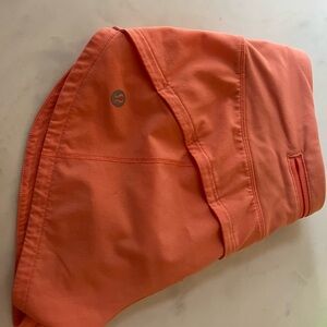 Orange Lululemon speed ups low rise 2.5 size 0
